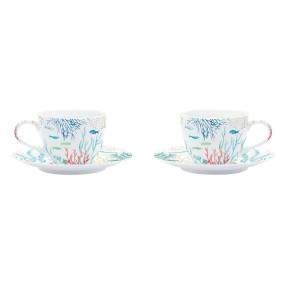 Conj. 2 chávenas de Café com Pires Under the Sea